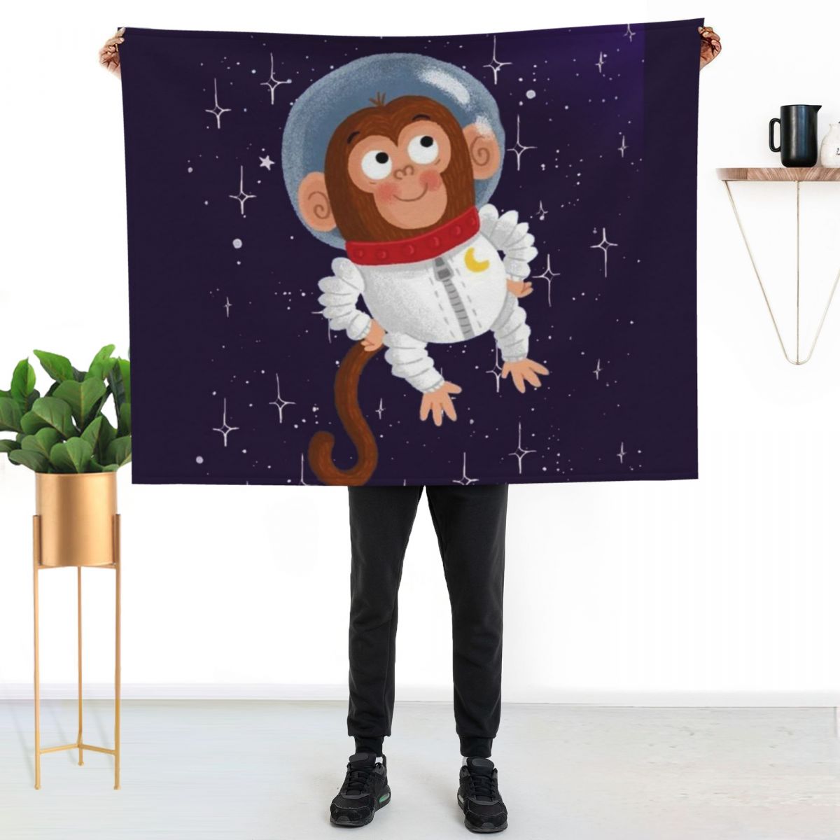 Uzay Maymunu Desenli Lüks Moda - Space Blanket Heavy incelemesi ve fiyatı