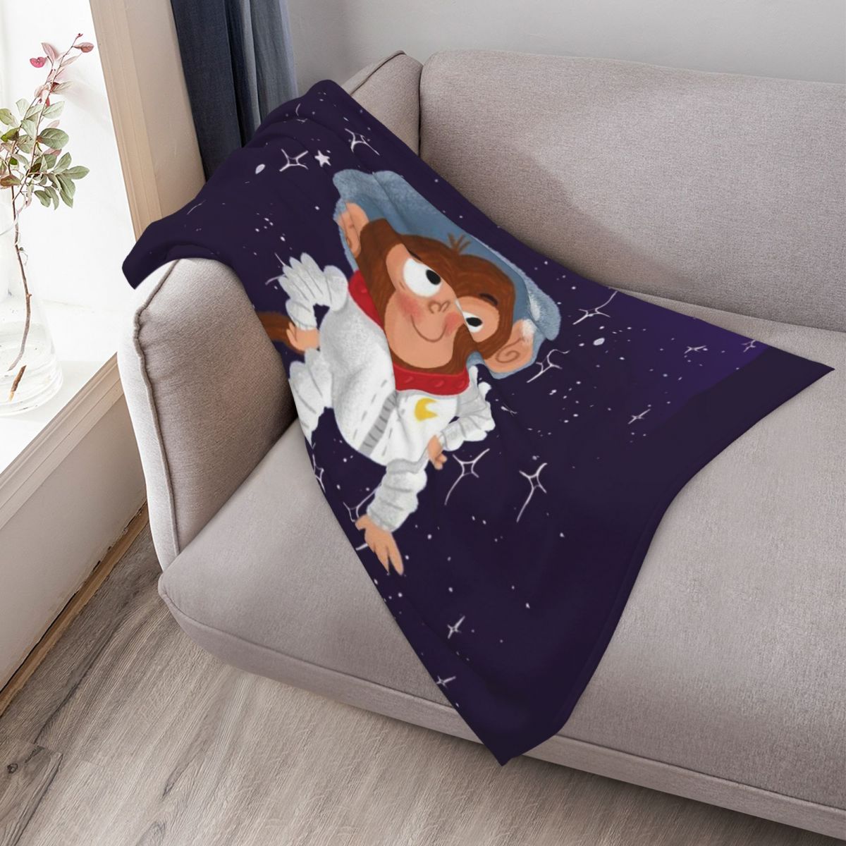 Uzay Maymunu Desenli Lüks Moda - Space Blanket Heavy incelemesi ve fiyatı